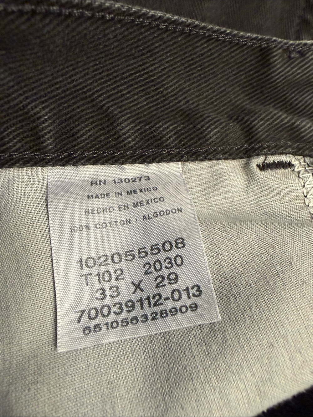 Lee Men's Relaxed Straight Black Jeans Size 33x29 - Picture 5 of 5